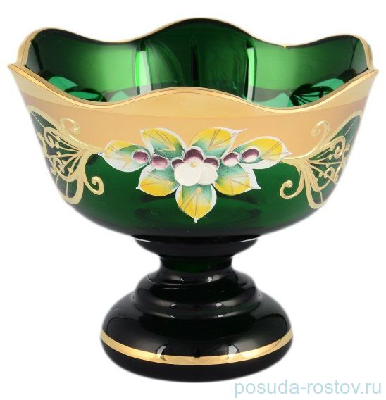 Конфетница 13 см н/н "Лепка зеленая /волна /И-В" / 095949