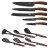 Набор кухонных ножей и аксессуаров на подставке 12 предметов &quot;Ebony Rosewood Collection&quot; / 280779