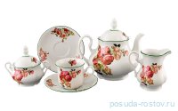 Чайный сервиз на 6 персон 15 предметов &quot;Мэри-Энн /Красная роза&quot; / 158001