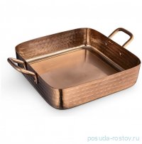 Сковородка 16 x 16 x 4.2 см квадратная мини с 2-мя ручками для подачи &quot;Hammered&quot; / 370360