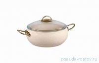 Кастрюля 32 х 12 см с антипригарным покрытием 9,5 л кремовая &quot;KEOPS SETS /GOLD&quot; / 295746