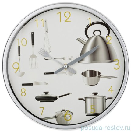 Часы настенные 30 х 30 х 4 см кварцевые круглые &quot;CHEF KITCHEN&quot; / 187929