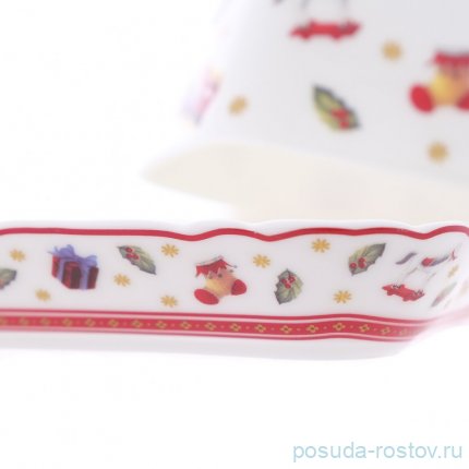Маслёнка 17 х 12 х 2,6 см &quot;Christmas world /Toys red&quot;  / 337506