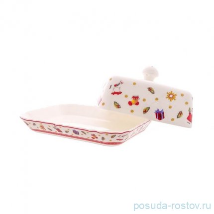 Маслёнка 17 х 12 х 2,6 см &quot;Christmas world /Toys red&quot;  / 337506