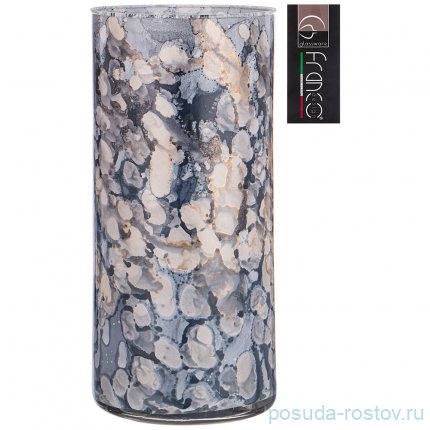 Ваза для цветов 12 х 25 см &quot;Cilindro aurora black&quot; / 288751