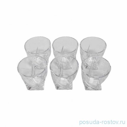Стопки 55 мл 6 шт низкие &quot;Квадро light /Без декора&quot; / 328473