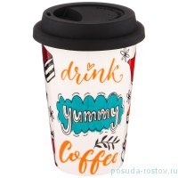 Кружка 400 мл с крышкой &quot;Coffemania&quot; / 263945