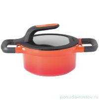 Кастрюля 16 см с крышкой 1,5 л &quot;Gem red&quot; / 162370