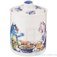 Банка для сыпучих продуктов 9,5 х 7,5 см 220 мл &quot;Синие коты /Любовь моя&quot; / 254050