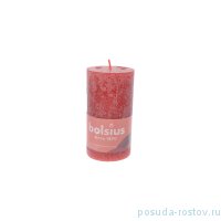 Свеча Рустик 13 х 6,8 см &quot;Нежно-красная /Bolsius&quot;  / 257271