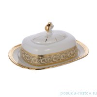 Масленка &quot;Констанция /Бежевая полоса с золотом&quot; / 165256