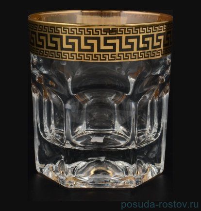 Стаканы для виски 6 шт &quot;Провенза Блэк /Версаче Голд Блек&quot; N-G / 051622