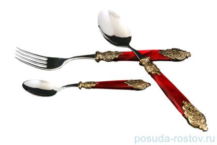 Столовые приборы 18 предметов &quot;Versaille Antique Gold /Bordeaux Steel&quot; / 114561