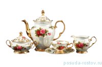 Кофейный сервиз на 6 персон 15 предметов мокко &quot;Корона /Аляска /Роза перламутр&quot; / 202209