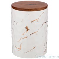 Банка для сыпучих продуктов 11,5 х 16 см &quot;золотой мрамор /белая&quot; / 251433