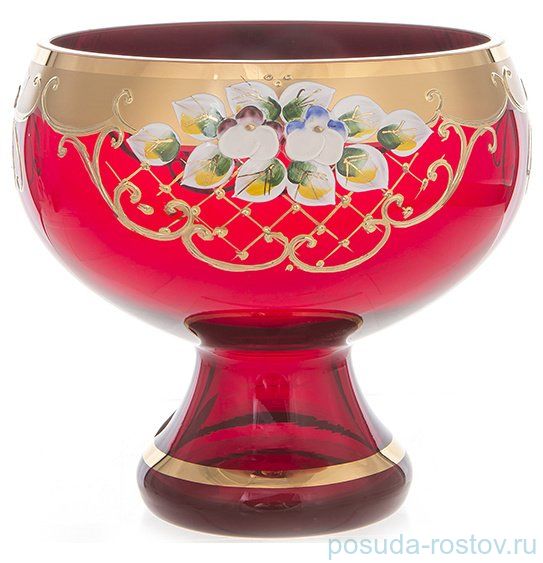 Ваза для конфет 15 см н/н "Лепка красная /5849" / 091586