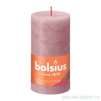 Свеча Рустик 13 х 6,8 см &quot;Shine /Пепельная роза /Bolsius&quot; (время горения 60 ч) / 278273