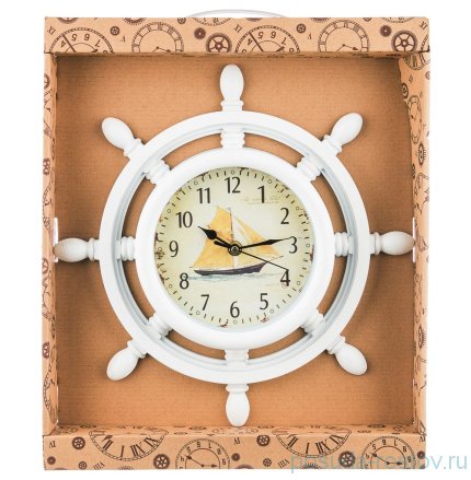 Часы настенные 33 см кварцевые &quot;SHIP WHEEL&quot; / 188003