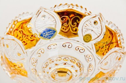 Вазочка 13 см н/н &quot;Хрусталь с золотом&quot; / 043935