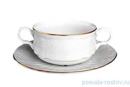 Бульонница 10,5 см (350 мл) с ручками &quot;Бернадотт /Отводка золото&quot; / 251564