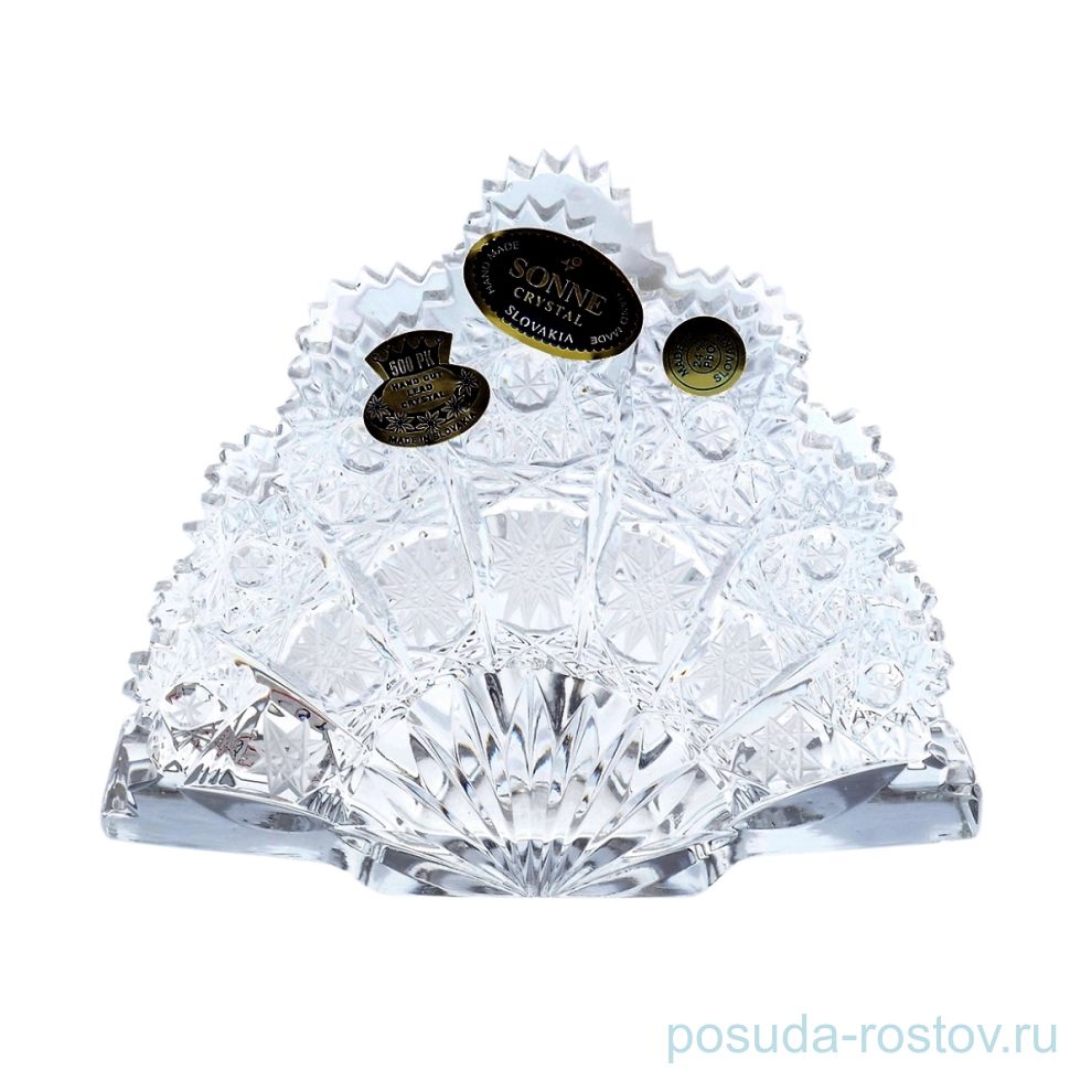 Салфетница 14 см "S.Crystal /Хрусталь резной" / 060341
