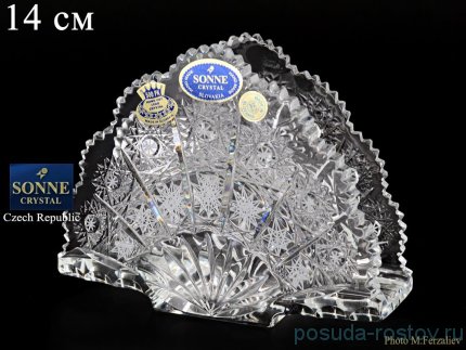 Салфетница 14 см &quot;S.Crystal /Хрусталь резной&quot; / 060341