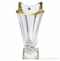 Ваза для цветов 39 см н/н &quot;Квадрон /Матовое золото&quot; AS Crystal  / 342616