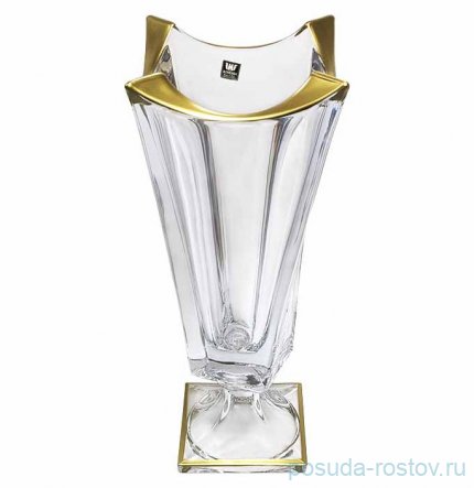 Ваза для цветов 39 см н/н &quot;Квадрон /Матовое золото&quot; AS Crystal  / 342616