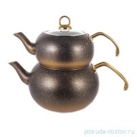 Набор чайников 2 предмета (заварочный 1,6 л, чайник 3 л) &quot;Granite Tea Pot /Gold&quot; / 150870