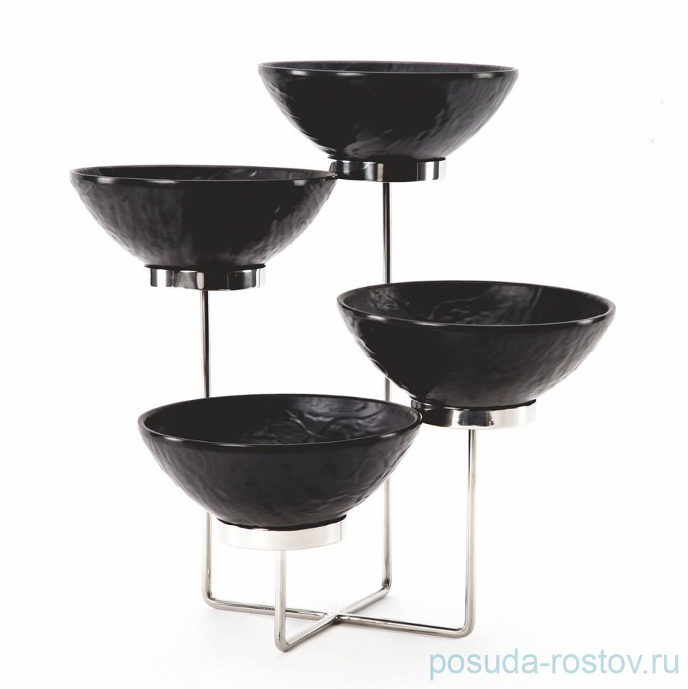 Стойка металлическая для выкладки + четыре салатника,40*40*44 см,  P.L.--Hotelware / 367941