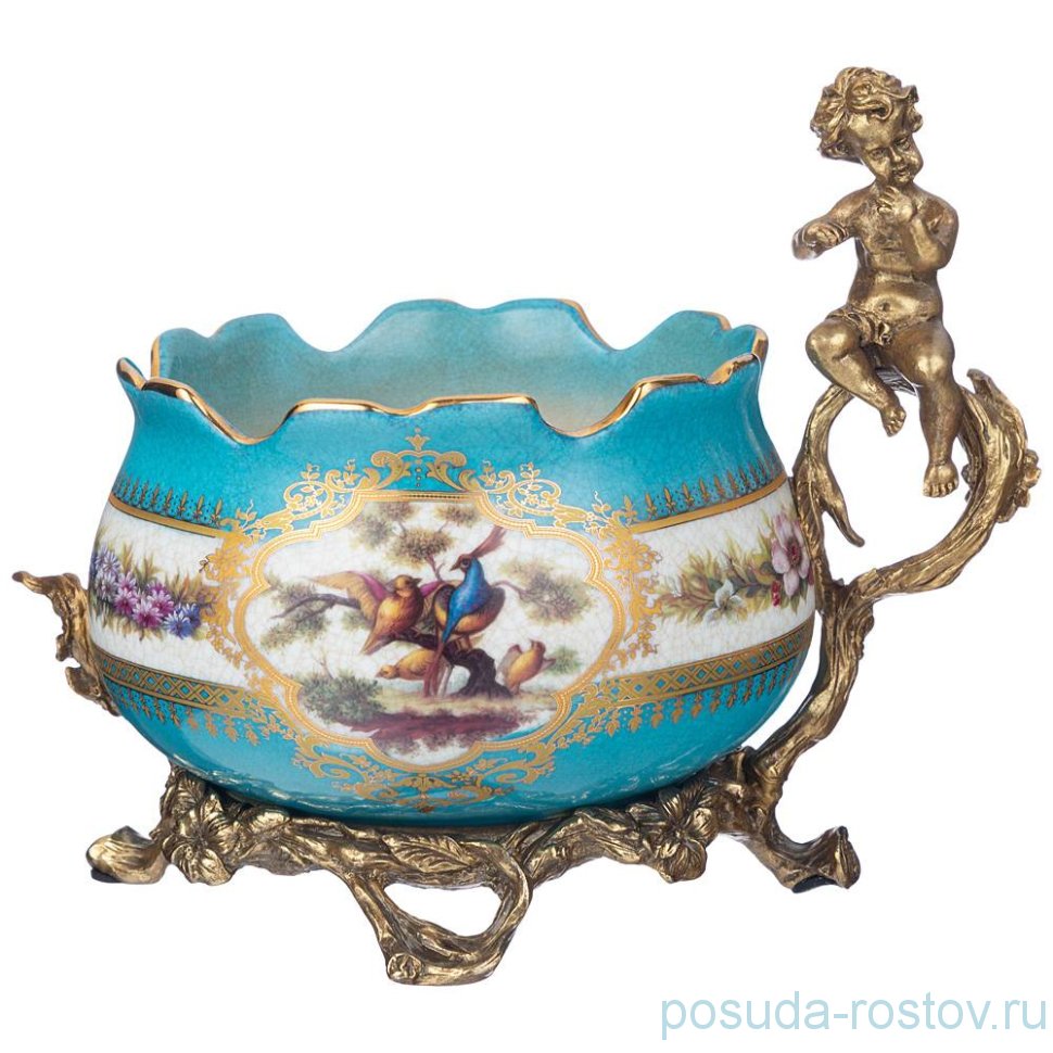 Конфетница 25 х 17 х 20 см н/н с ручкой / 273811