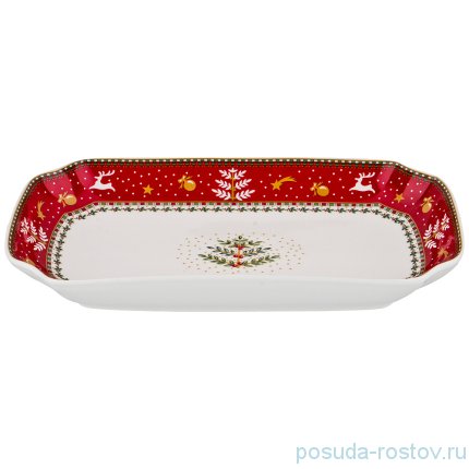 Блюдо 29 х 16,5 х 4 см прямоугольное &quot;christmas collection /красная&quot; / 192108
