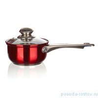 Ковш 16 см с крышкой 1,35 л красный &quot;Maestro /Banquet&quot; / 152499