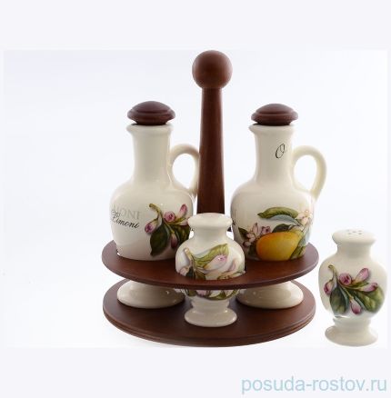 Набор для специй 5 предметов h-25 см &quot;Artigianato ceramico /Лимоны&quot; / 156793