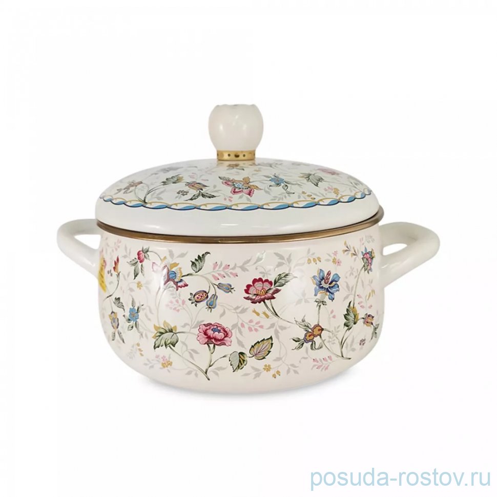 Кастрюля 18 см с крышкой эмалированная 1,9 л "Букингем"  / 276349