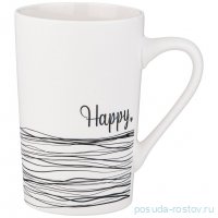 Кружка 380 мл &quot;Modern lines /Happy&quot; / 331144