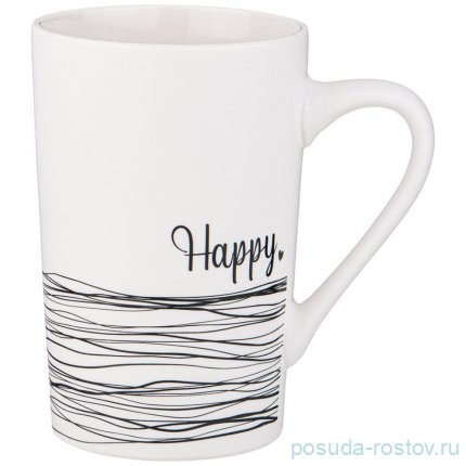 Кружка 380 мл &quot;Modern lines /Happy&quot; / 331144