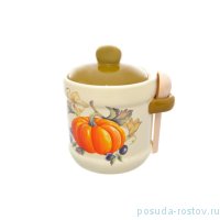 Банка для сыпучих продуктов 330 мл с ложкой &quot;Тыква&quot;  / 231216