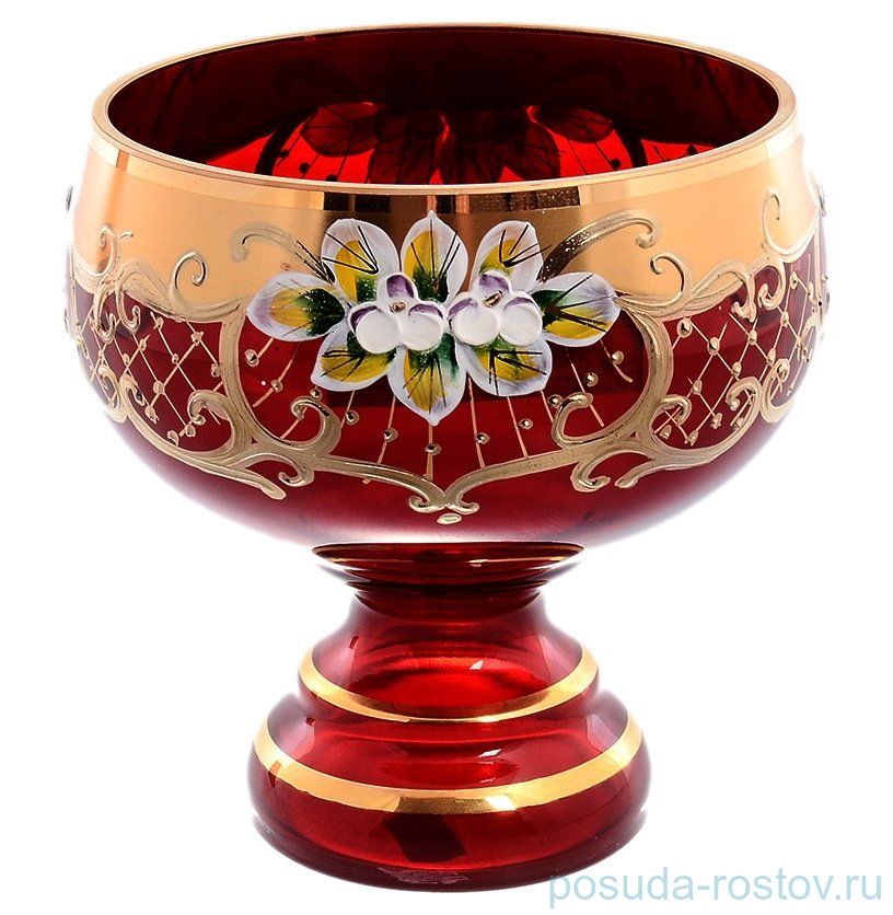 Конфетница 14 х 15,5 см н/н "Лепка красная" / 153827