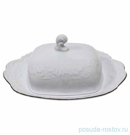 Маслёнка &quot;Рококо /Платиновый узор&quot; / 245442