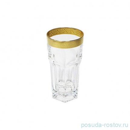 Стаканы для воды 370 мл 6 шт &quot;Провенза /Золотой узор&quot; AS Crystal / 337541