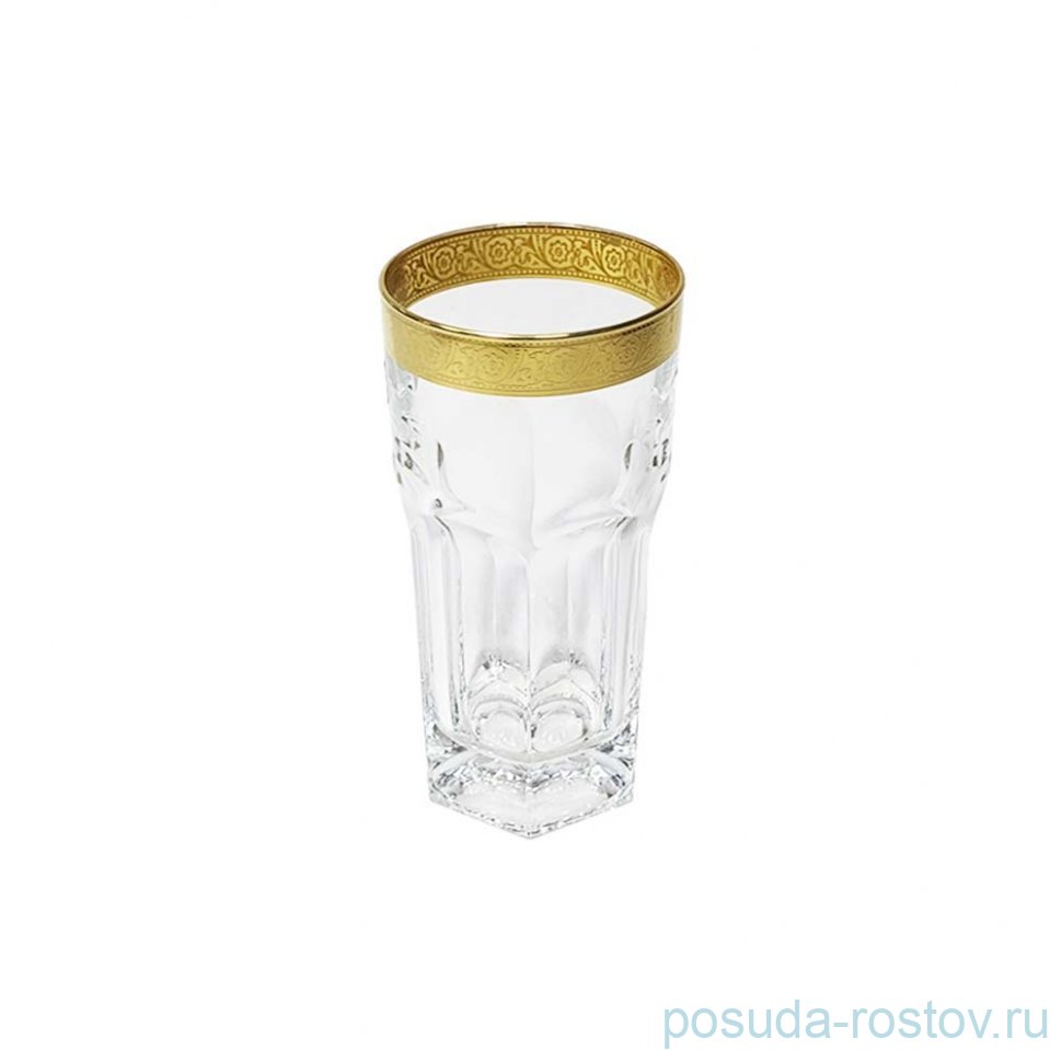 Стаканы для воды 370 мл 6 шт "Провенза /Золотой узор" AS Crystal / 337541