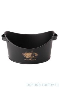 Корзинка для хлеба 24,5 х 17 х 8,5 см с ручками чёрная &quot;Пачи&quot; / 212982