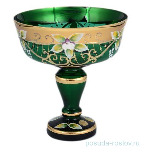 Конфетница 16 см н/н зеленая "Лепка" / 099254