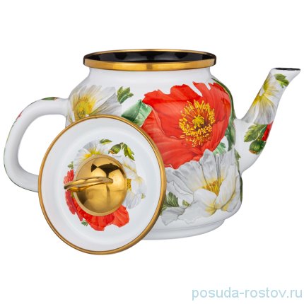 Чайник 1 л эмалированный &quot;Agness /Маки&quot; / 256785