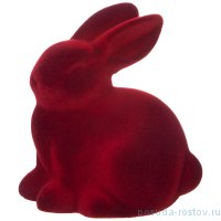 Фигурка 11,5 х 8 х 12 см &quot;Кролик&quot; велюр красный / 225472