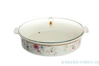 Блюдо для запекания 32 см с крышкой &quot;Цветы и бабочка&quot; / 140004