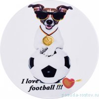 Подставка под пивную кружку 11 х 11 см &quot;I Love Football&quot; / 188079