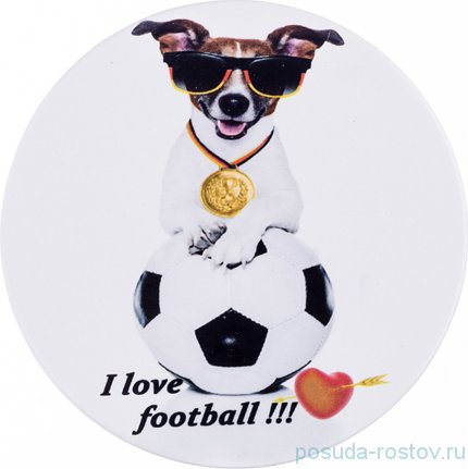 Подставка под пивную кружку 11 х 11 см &quot;I Love Football&quot; / 188079