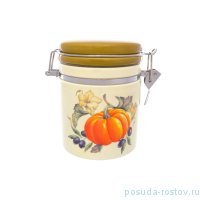 Банка для сыпучих продуктов 470 мл с зажимом &quot;Тыква&quot; / 231213
